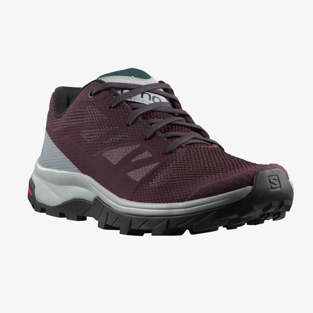 Salomon Singapore Womens Trail Running Shoes - OUTLINE Burgundy | 69032-SOTH